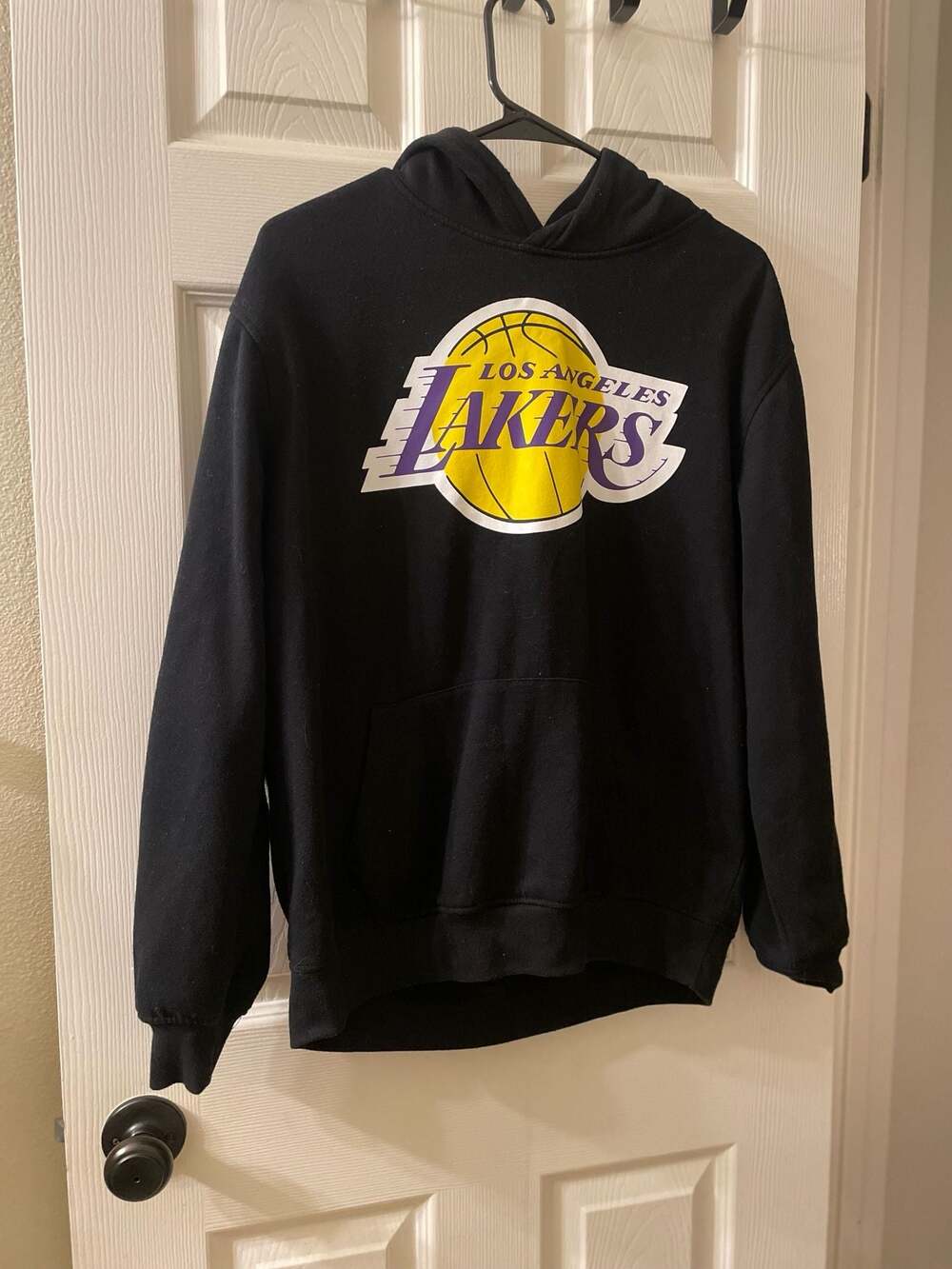 Ultra Game NBA Los Angeles Lakers Black Pullover Hoodie Size M